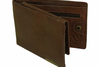 Mens Animal Canada Leather Wallet. Chocolate