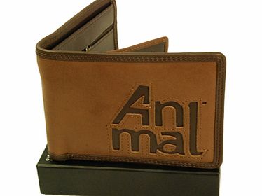 Animal Mens Mens Animal Guinea Leather Wallet. Chocolate