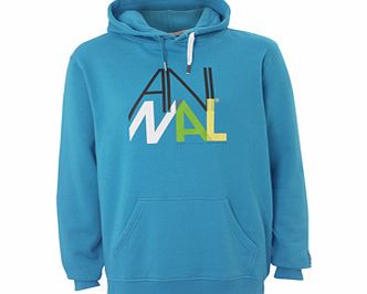 Mens Animal Hang Loose Logo Hoody. Hawaiian Blue