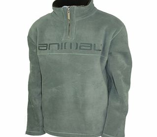 Animal Mens Mens Animal Newman 1/4 Zip Bonded Fleece. Castor