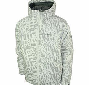 Mens Animal The Optic Snowboard Jacket. White