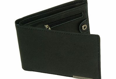 Mens Animal Wrap Tab Leather Wallet. Black
