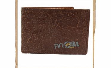 Animal Quake Leather Wallet Brown