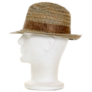 Rush Straw trilby - Fossil