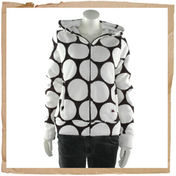 Senna Spot Fleece Black / White