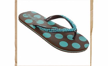 Starr Bead Flip Flops French Roast