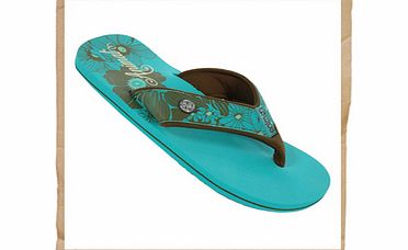 Animal Swish Flip Flop Blue Curacao