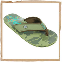 Animal Swish Flip Flops Burnt Olive