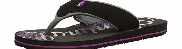 Animal Swish Logo, Women Flip Flop, Black (Black 002), 6 UK (39 EU)
