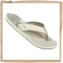 Animal Swish Suede Flip Flop Antique White