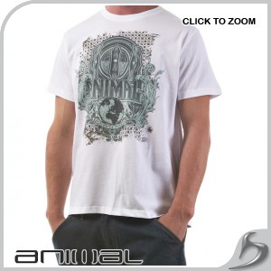 Animal T-Shirts - Animal Baxter T-Shirt - White