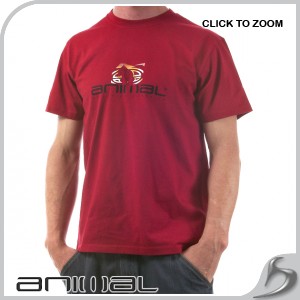 Animal T-Shirts - Animal Burton T-Shirt - Rio Red