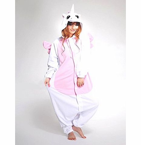 Unisex Onesie Kigurumi Fancy Dress Costume Hoodies Pyjamas Sleep wear (MEDIUM (155-165CM), PINK UNICORN)