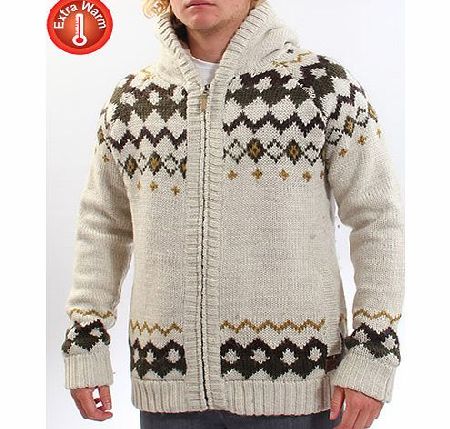 Wareham Sherpa lined hooded zip knit