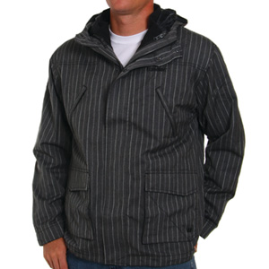 Animal Widgery 3 in 1 jacket - Black/Pinstripe