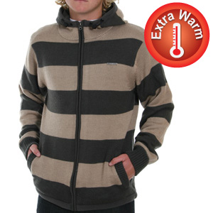 Wingham Fleece lined zip knit - Shroom