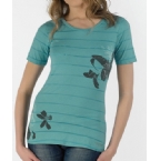 Animal Womens Printed Deluxe T-Shirt Porcelain Blue