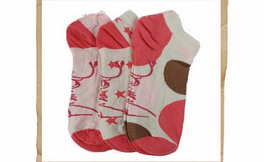 Animal Wood 3 Pack Sock Set Acorn Pink