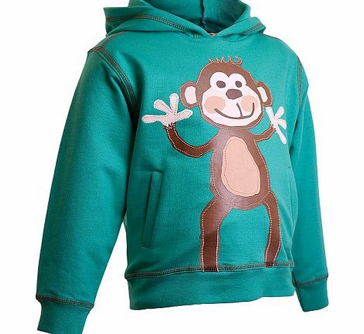 Animal Younger Boys Monkey Hooded Sweat Top - Size 2 / 3 Years