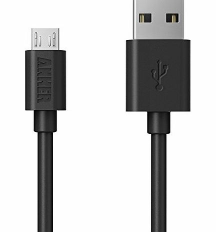 Anker 10ft Micro USB to USB Cable. High Speed USB 2.0 A Male to Micro B for Android, Samsung, HTC, Motorola, Sprint, Nokia, LG, HP, Sony, Blackberry and many more.
