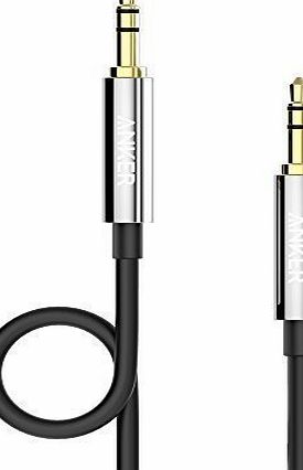 Anker 3.5mm Premium Auxiliary Audio Cable (4ft / 1.2m) AUX Cable for Beats Headphones, iPods, iPhones, iPads, Home / Car Stereos and More (Black)