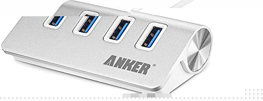 Anker AH430 USB 3.0 4-Port Compact Aluminum Hub with 2-Foot USB 3.0 Cable