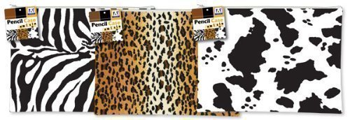 Animal Design Back To School Large Zip Up School Stationery Pencil Case - Assorted colors - Single Supplied