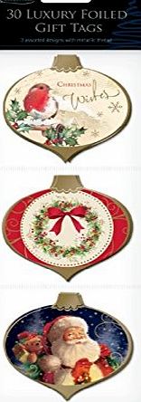 Anker Bauble Shaped Traditional Christmas Xmas Gift Present Tags Luxury