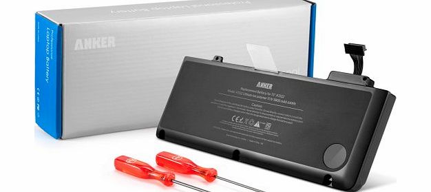 Anker New Laptop Battery for Apple A1322 A1278 (2009 2010 2011 Version) Unibody MacBook Pro 13, fits 661-5557 661-5229 MB990LL/A MB991LL/A Two Free Screwdrivers - 18 Months Warranty [Li-Polymer 6-cel