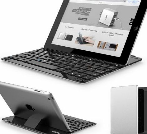 Anker TC940 Ultra-Thin Keyboard Case / Cover for iPad 4 / 3 / 2 - Smart Cover and Built-in 800mAh Lithium Battery