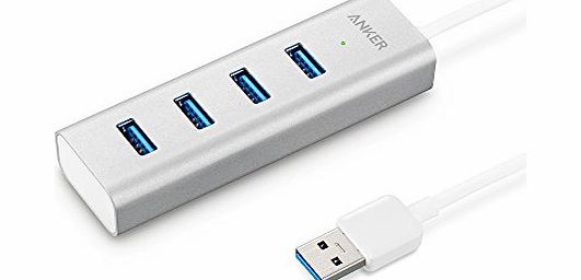Anker Unibody USB 3.0 4-Port Aluminum Hub with Built-in 1.3-Foot USB 3.0 Cable