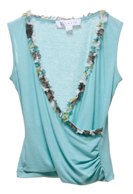 Jersey Sleeveless Wrap by Ann Louise Roswald