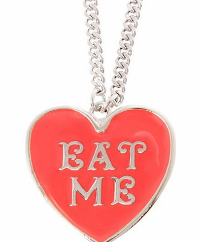 Anna Lou of London Silver Eat Me Drink Me Heart Alice in Wonderland