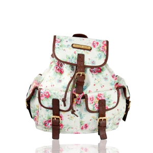 Anna Smith New York Floral Rucksack - Beige
