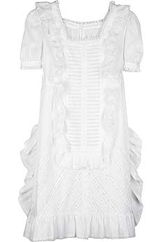 Anna Sui Cotton voile ruffle dress