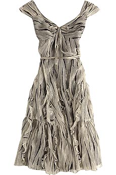 Anna Sui Metallic bamboo chiffon dress
