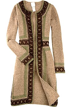 Anna Sui Metallic thread long cardigan