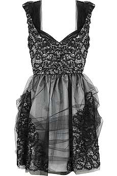 Sequin Cocktail Dress on Cocktail Dress With Black Tulle Layer And Sequin Embroidery Dresses