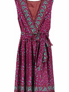 Anna Sui Paisley wrap dress