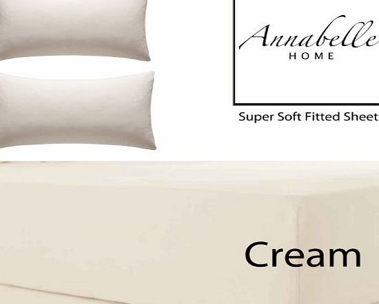 Annabelle Home Percale Cream Pillowcases, Non iron Bed Linen, Pillow case pair