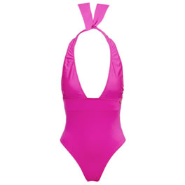Anna and Boy One Piece Swimsuit in Shocking Pink