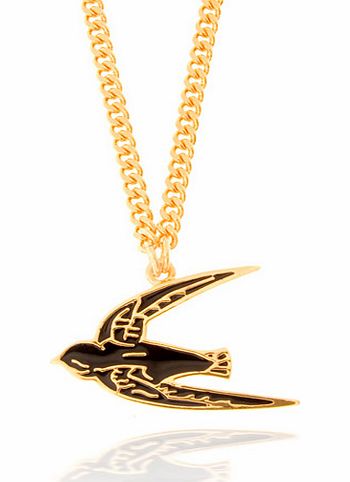 AnnaLou of London Black and Gold Swallow Alice in Wonderland