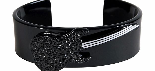 Ladies Black Guitar Cuff Bangle from Anna Lou of