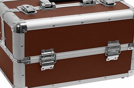 ANNDORA Tool box aluminium Beauty Makeup Therapist Artist Cosmetics Case Box Big - brown - 201513