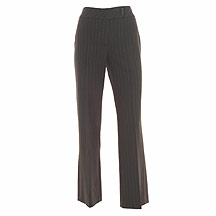 Anne Brooks Petite Chocolate pinstriped trousers