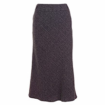 Grey textured long skirt