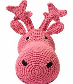 Anne-Claire Petit Reindeer Head Pink `One size
