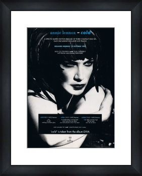ANNIE LENNOX Cold - Custom Framed Original Ad Framed Music Prints and Poster