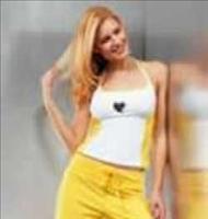 Anniluce : Printed Logo Vest - Large-Yellow/White