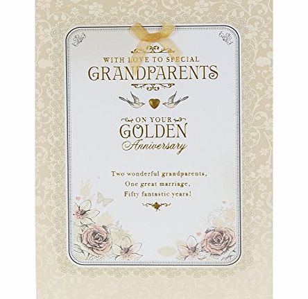 Anniversary Greetings Cards Grandparents Golden Wedding Card